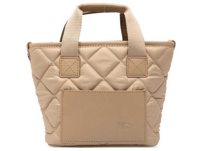 Burberry gesteppte Nylon-Handtasche Beige