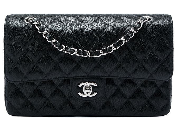 Chanel Black Medium Classic Caviar Double Flap