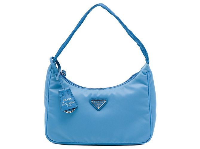 Re-Edition Prada Borsa a tracolla Mini Tessuto Re Edition 2000 Blu