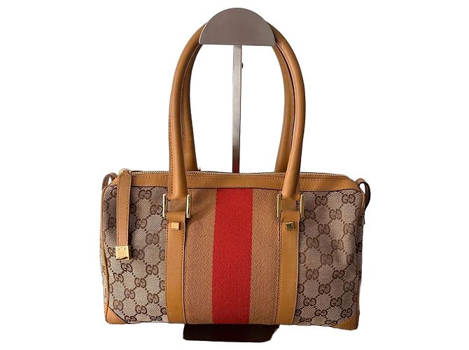 Borsa Bowling Gucci Monogram in Tela e Pelle