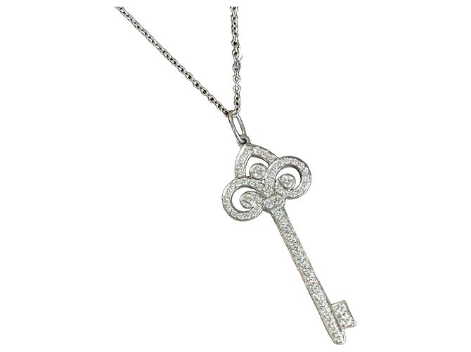 Colar Tiffany & Co. Chave Iris em Platina e Diamantes