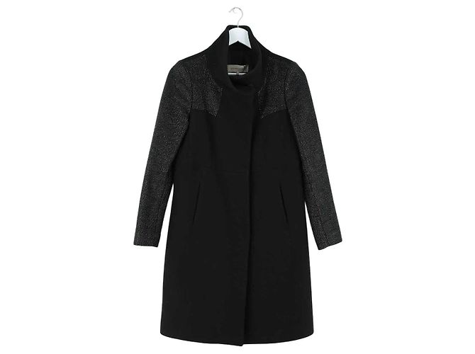 Gerard Darel Black Wool Coat