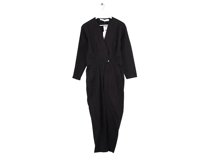 Iro Jumpsuit aus schwarzer Baumwolle