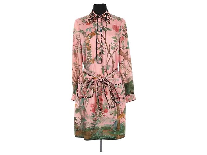 Vestido Gucci de seda rosa