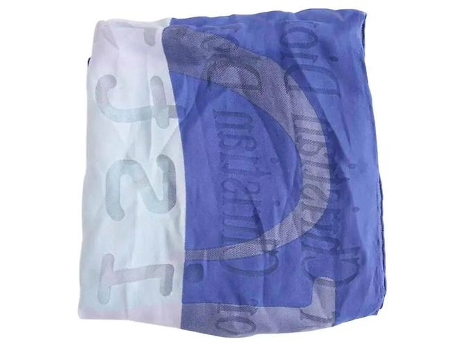 Sciarpa Dior blu in viscosa