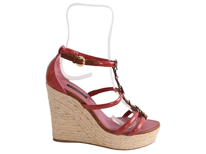 Louis Vuitton Red Leather Heels
