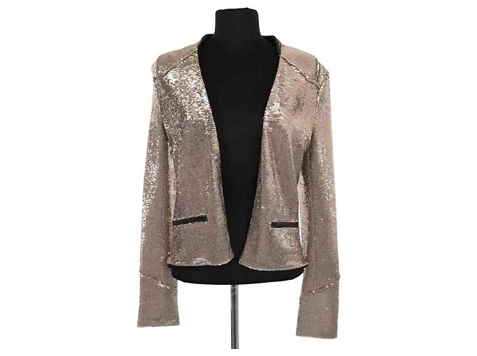 Maje gold sequin jacket