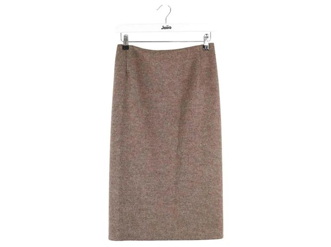 Falda de lana Bottega Veneta camel