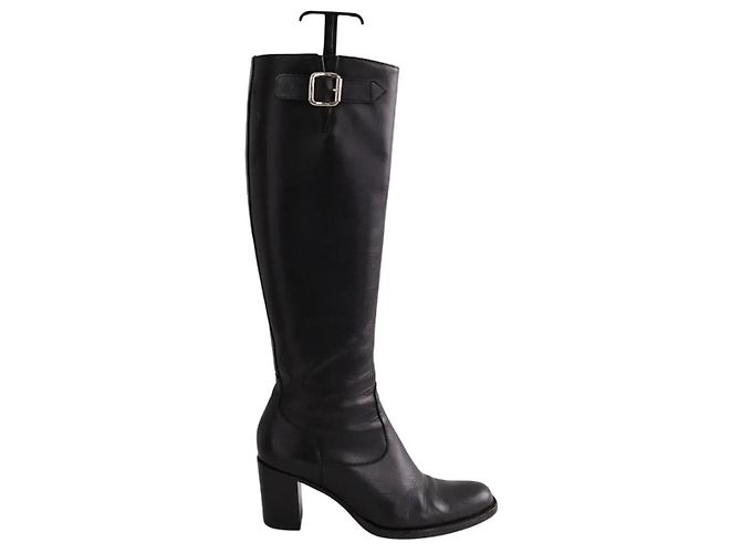 Schwarze Lederstiefel von Free Lance