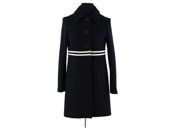 Maje navy blue wool coat