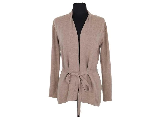 Max & Moi Cardigan aus Wolle in Braun