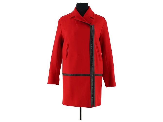 Abrigo de lana rojo Gerard Darel