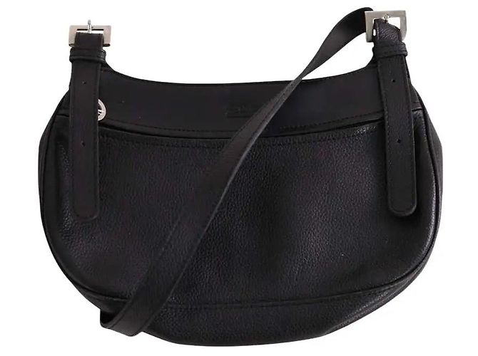 Borsa a tracolla Longchamp in pelle nera