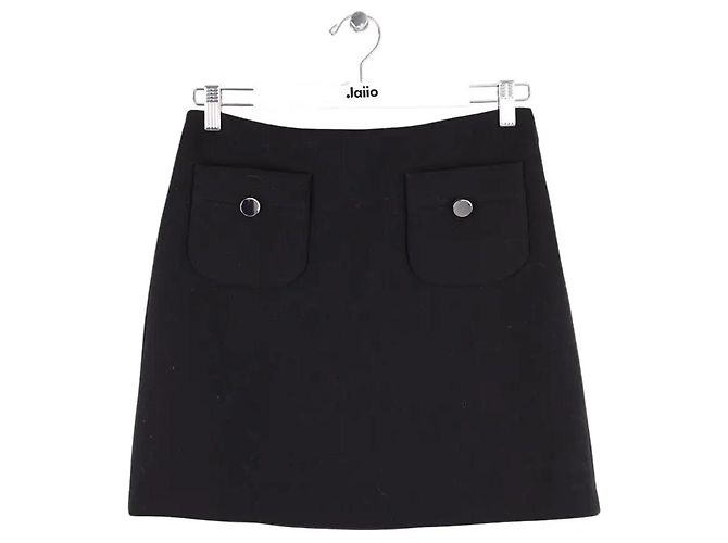 Minigonna in lana nera Prada