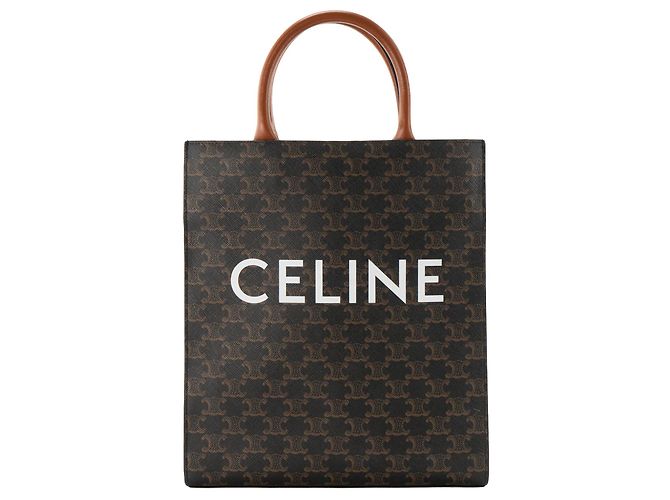 Céline CELINE - Sac Cabas Vertical Celine en toile enduite monogrammée