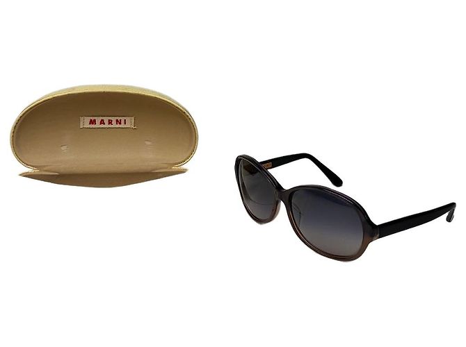 Vintage Marni Gradient Frame Sunglasses c. 2010s Brown Black