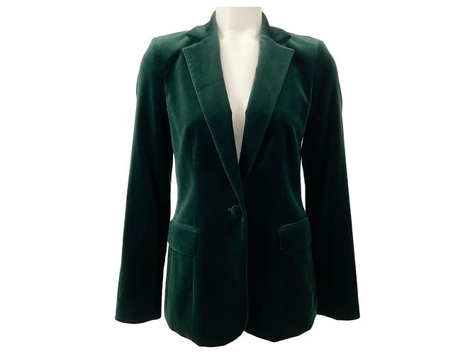 Autre Marque Blazer de terciopelo Spruce Green Frame