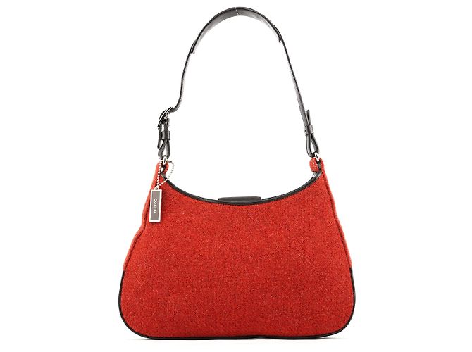 Coach Red Wool Shoulder Bag