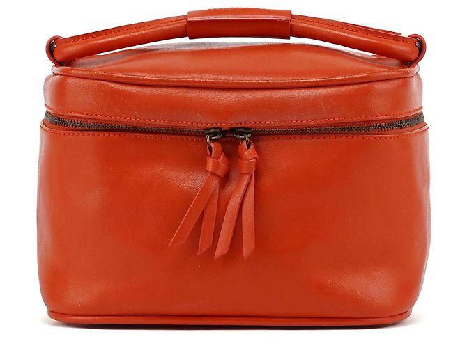 Miu Miu Bolsa de mão em couro laranja