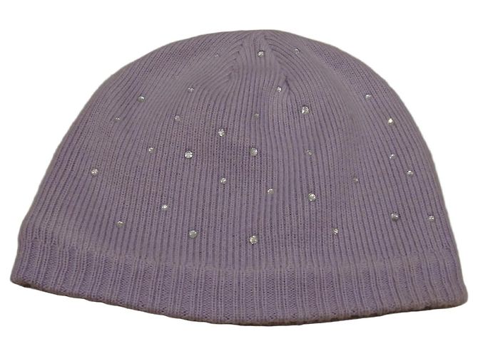 Autre Marque Gorro de lã lilás com strass