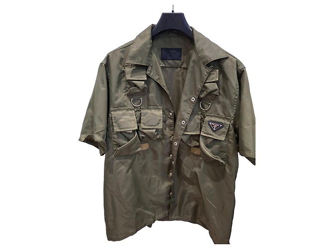 Prada Re-Nylon Utility-Hemd Kurzarm