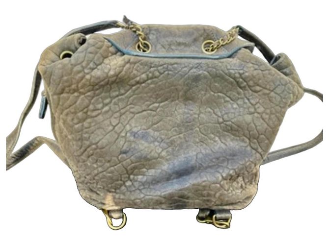Jerome Dreyfuss Lulu Grey Leather Backpack
