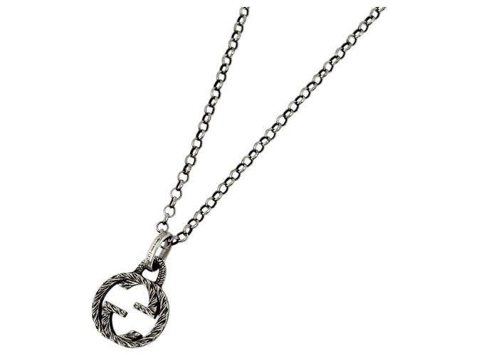 Collar Gucci Silver Interlocking G