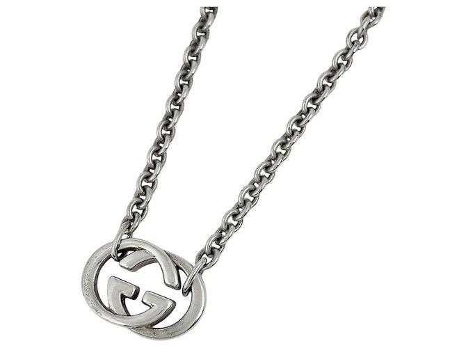 Collar Gucci Interlocking G Plata