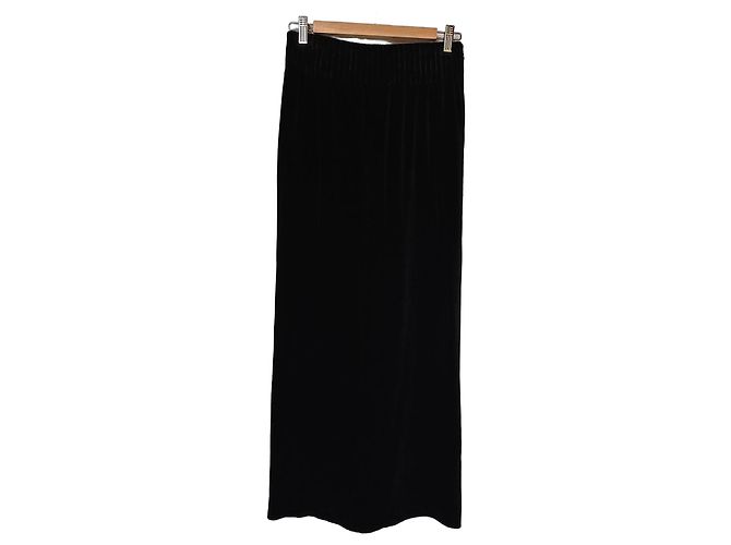 Valentino Boutique Langer Schwarzer Samtrock