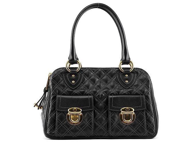 Marc Jacobs  mala Tote Blake em pele acolchoada preta