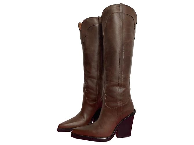 Paris Texas El Dorado Brown Leather Boots