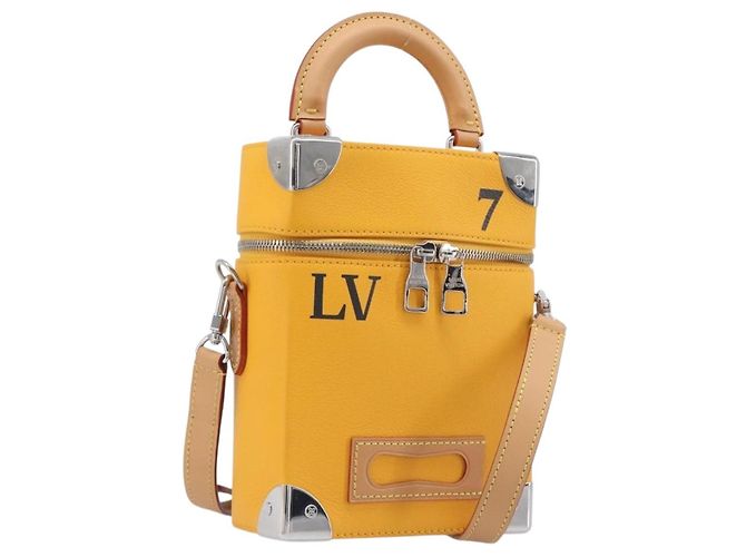 LOUIS VUITTON Vertical Box Trunk Shoulder Bag Saffron M59666