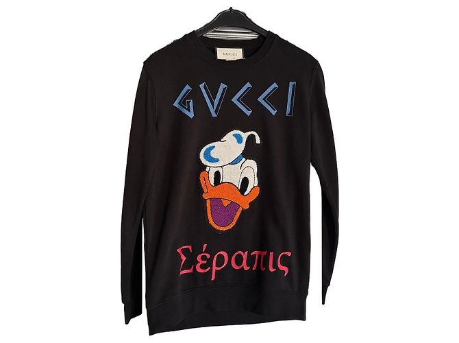 Sweatshirt Gucci Donald Duck en coton - Noir