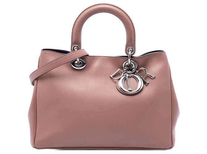 Sac Diorissimo Dior en cuir rose taille Medium