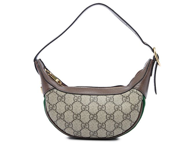 Borsa a tracolla Gucci Mini GG Supreme Web Ophidia Beige