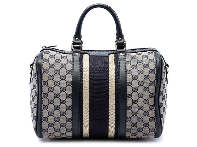 Bolso Boston Gucci Beige Medium GG Canvas Web Joy