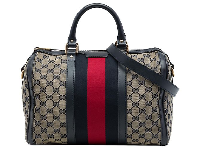 Sac Boston Gucci Beige Medium GG Canvas Web Joy