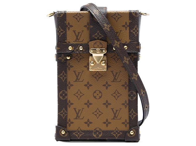 Louis Vuitton Brown Monogram Reverse Pochette Trunk Verticale