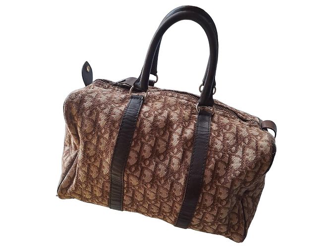 Bolsa Bowling Dior Monogram em Lona