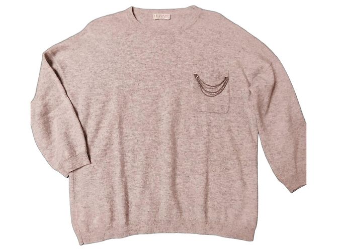 Brunello Cucinelli Kaschmirpullover mit Kettendetail
