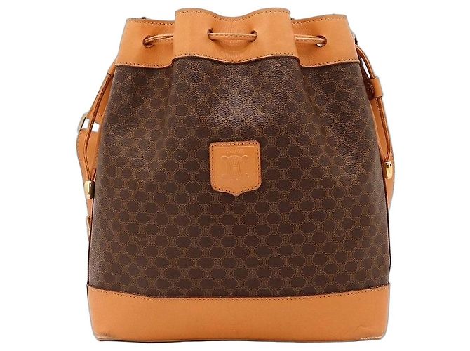 Céline Borsa Secchiello Monogram in Pelle Marrone