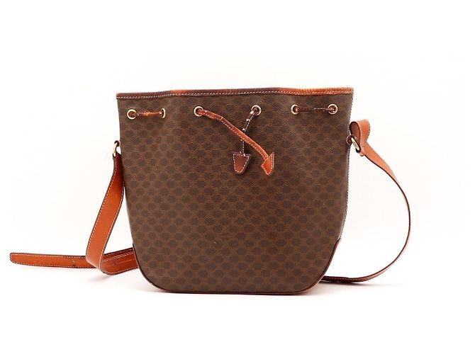 Céline Borsa Secchiello Monogram in Pelle Marrone