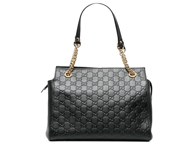 Borsa a spalla soft Guccissima Gucci Nera Medium