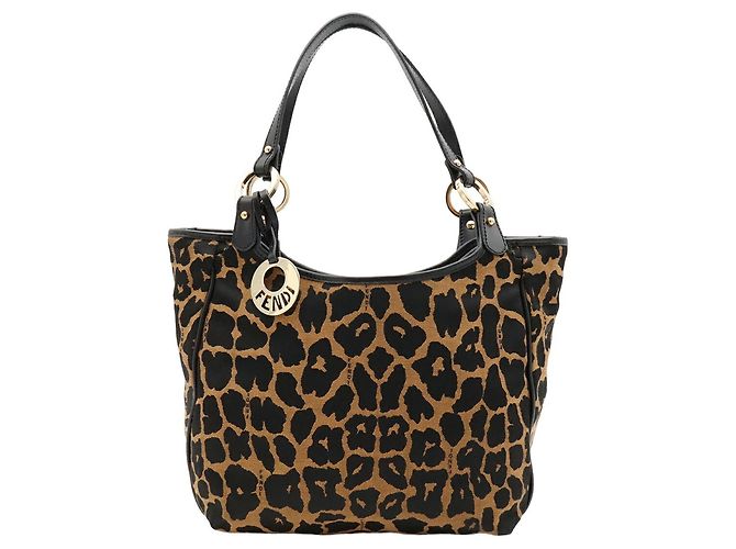 Bolsa de ombro e tote Fendi em canvas e couro