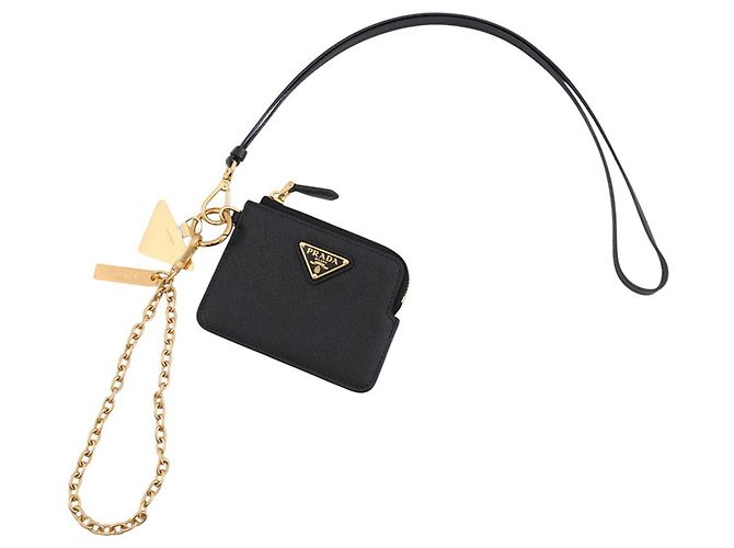 Prada Black Saffiano Leather Card Case