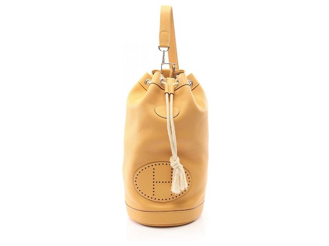 Hermès Bolsa de ombro Hermes Lunch em couro de bezerro
