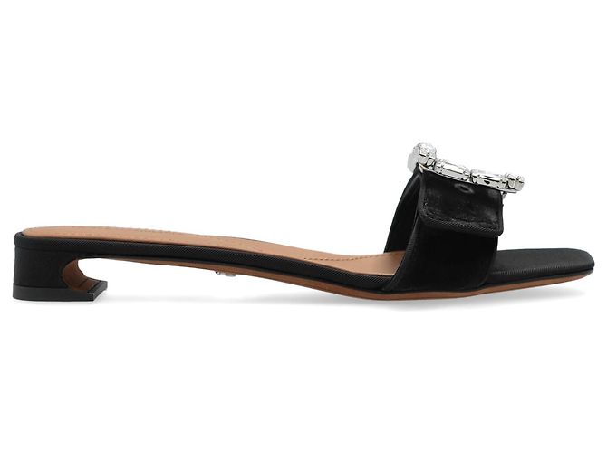 Mules in velluto nero Dolce & Gabbana