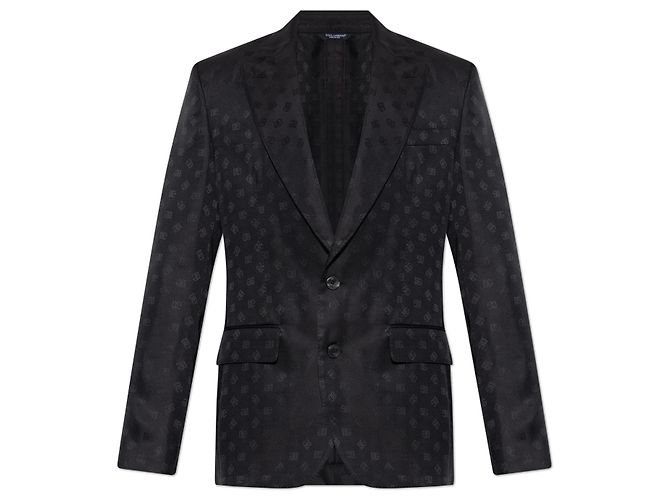 Dolce & Gabbana Blazer in seta con monogramma