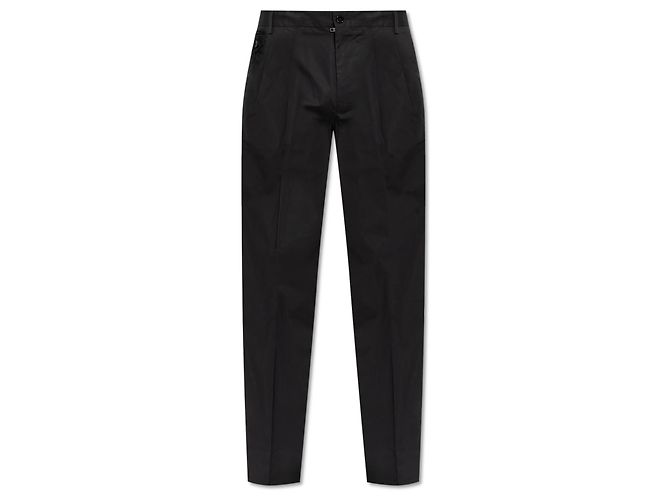 Dolce & Gabbana Calças de algodão com vinco