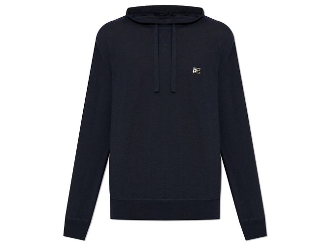 Dolce & Gabbana Schwarzer Woll-Hoodie